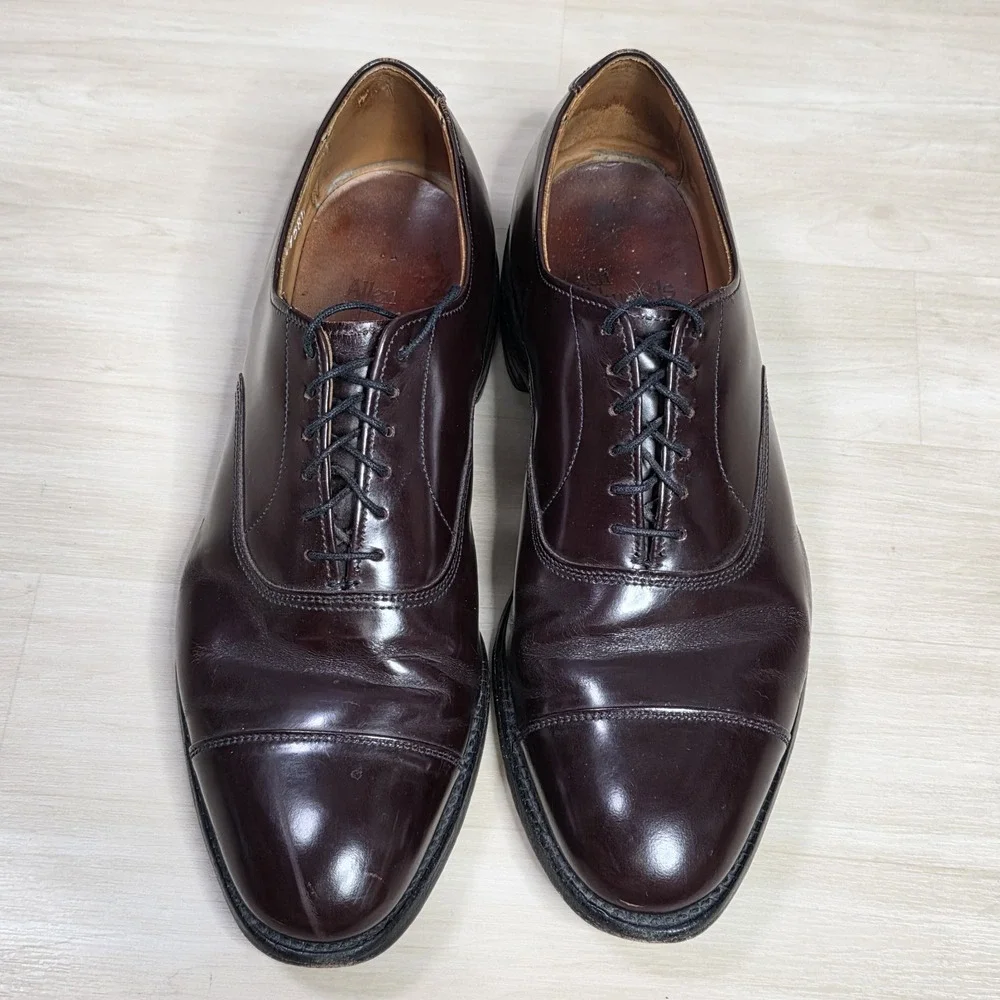 Allen Edmonds Park Avenue Brown Leather Cap Toe‎ Shoes Size 8 D 5675